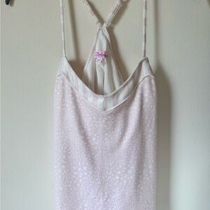 P.J. Salvage Pink and White Leopard Slip Tank
